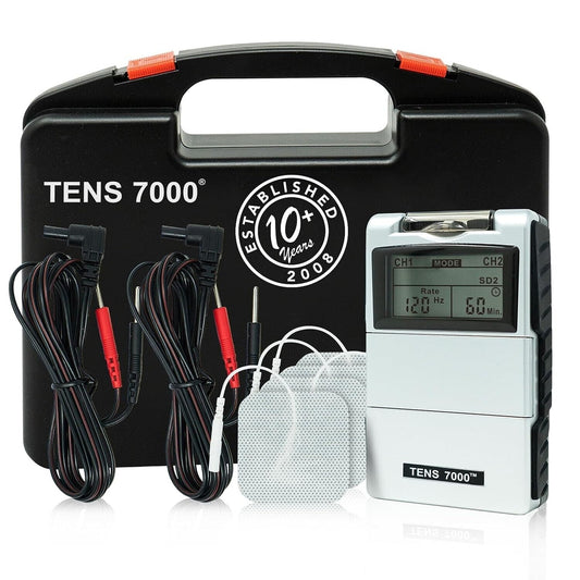 TENS 7000 Digital Muscle Stimulator and Pain Relief Device Portable With Timer