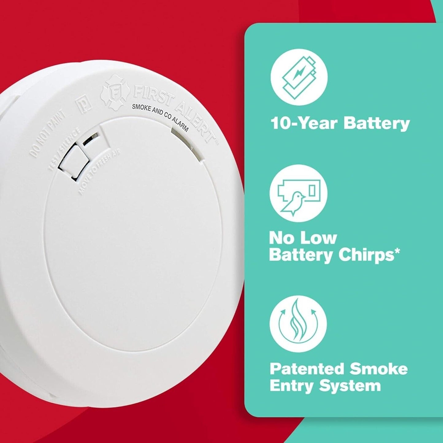 First Alert Smoke Detector Carbon Monoxide Alarm & Photoelectric Sensor 2-Pack